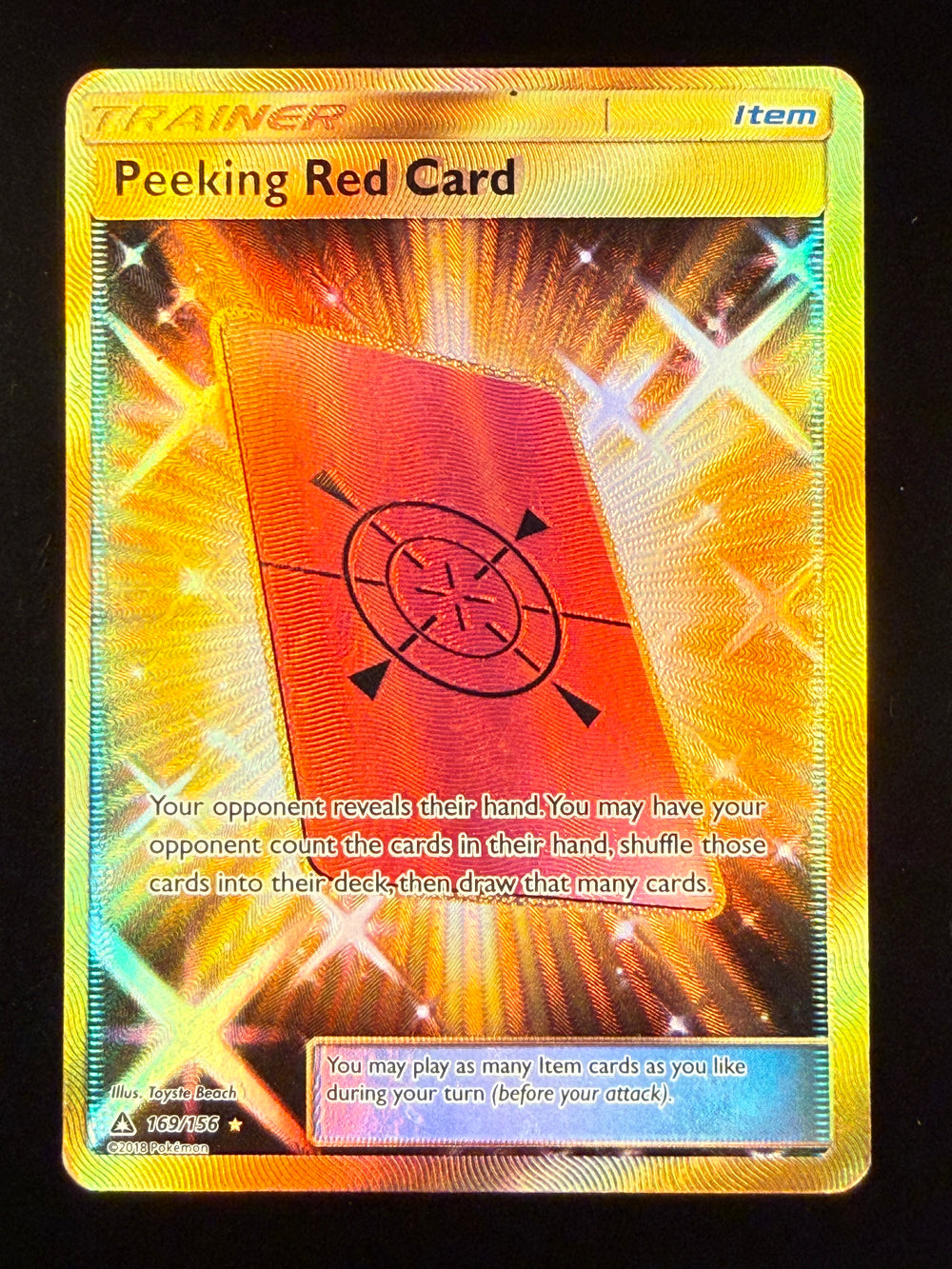 Peeking Red Card